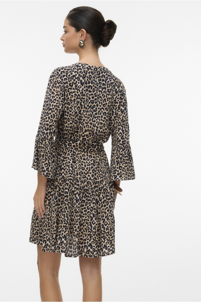 VMMELBA 3/4 SHORT BELT DRESS WVN GA 10329936 BIRCH/LOVA LEO
